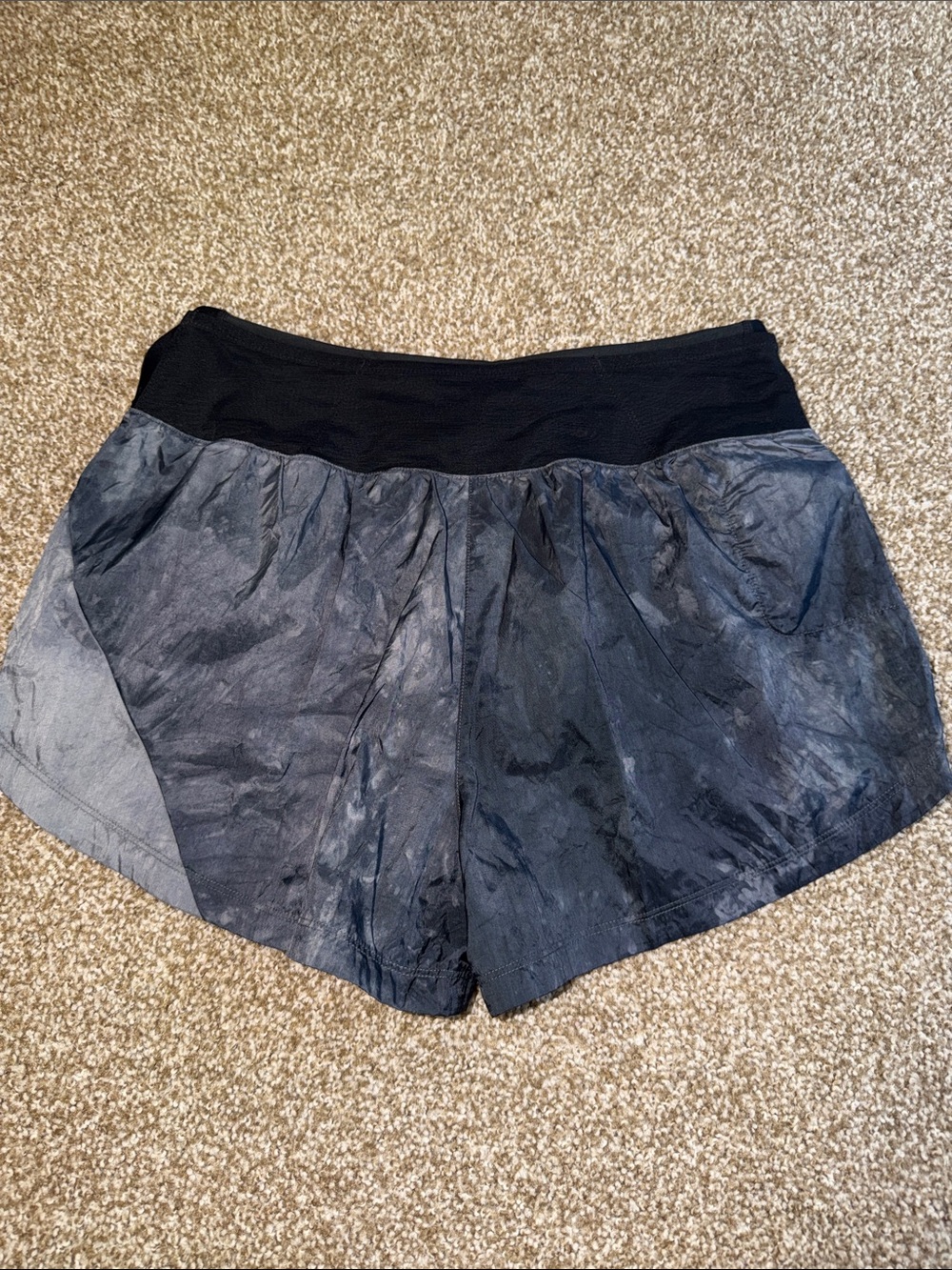 Nike Women's Black and Gray Athletic Shorts with Wide Waistband - Picture 2 of 6